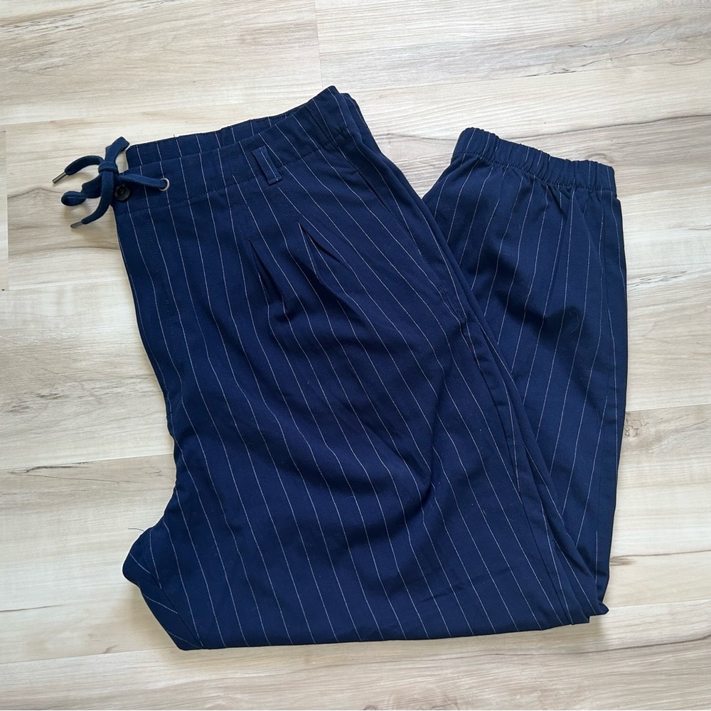 American Eagle Navy Striped Pants